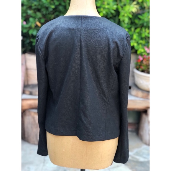 3/$20🌸 FRENCHI Black Faux Leather Blazer - Picture 4 of 7